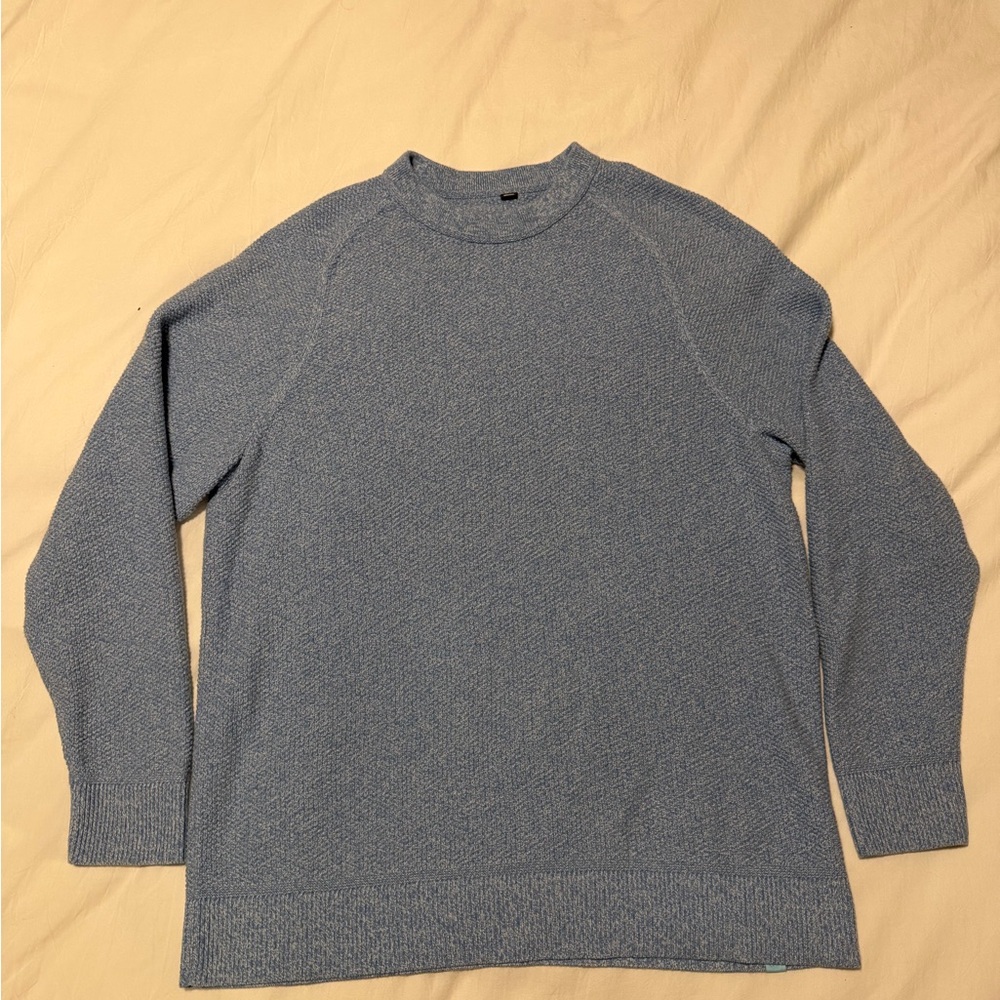 Lululemon Men's Heathered Blue Crewneck Sweater